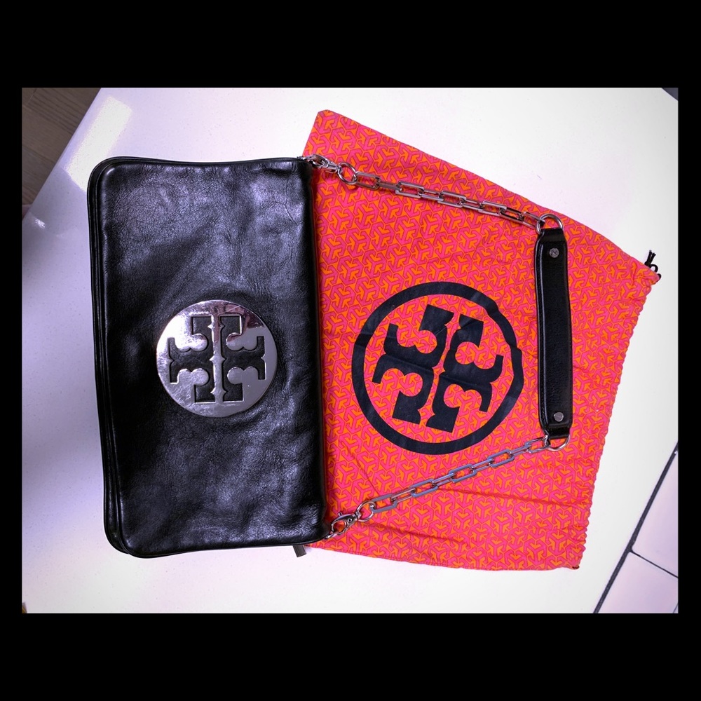 Tory Burch black leather shoulder bag